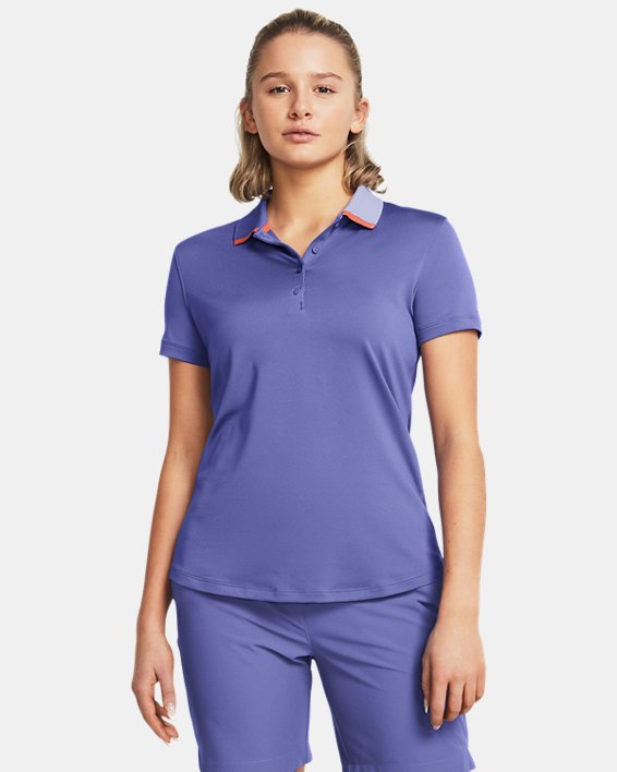 女士UA Playoff Pitch Polo衫 in Purple image number 0
